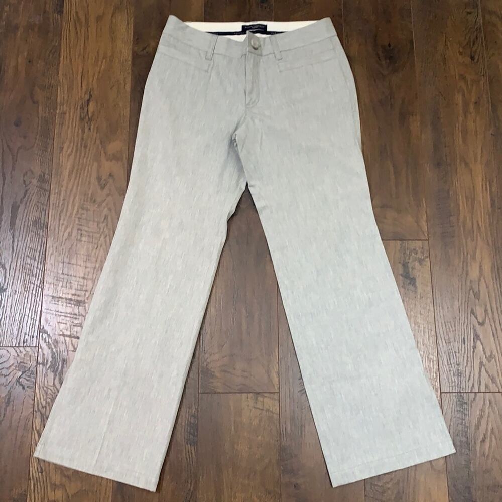 Banana Republic Martin Light Heathered Gray Split Hem Trousers